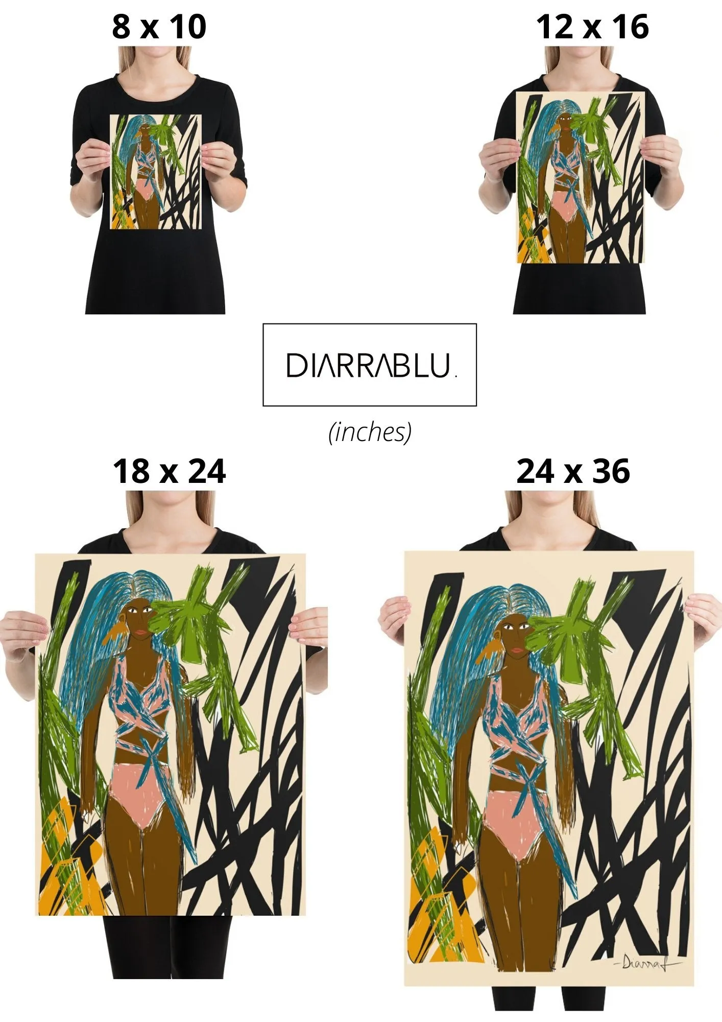 Jigeen Blu in Bali | Framed Art Print sold by Diarrablu product image thumbnail 2