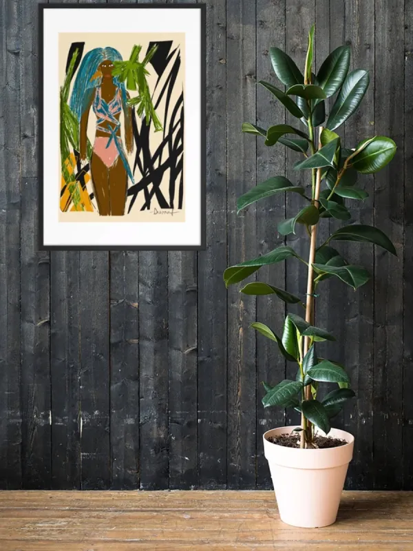 Jigeen Blu in Bali | Framed Art Print sold by Diarrablu