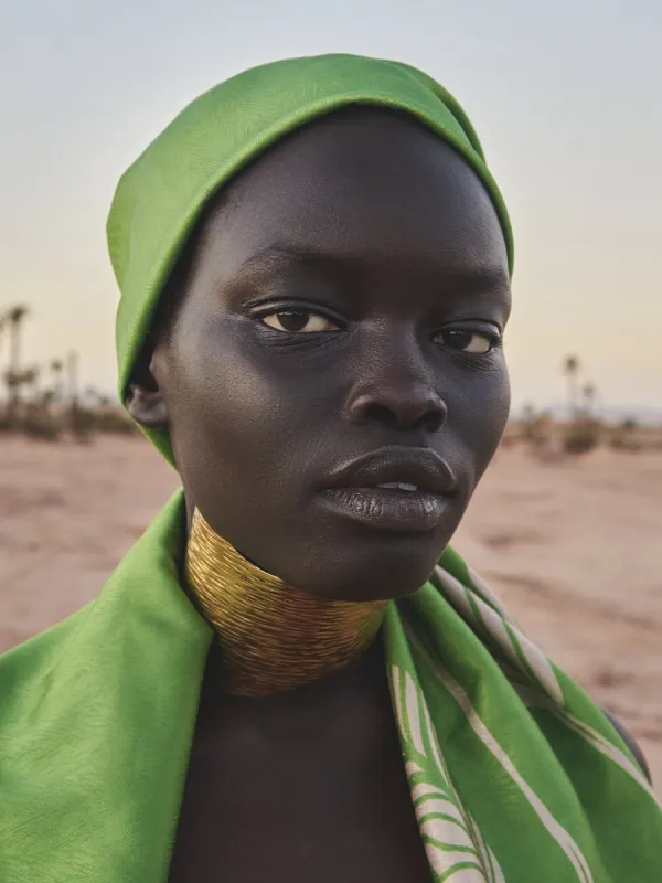 Moussor Headwrap - Palms Vert sold by Diarrablu