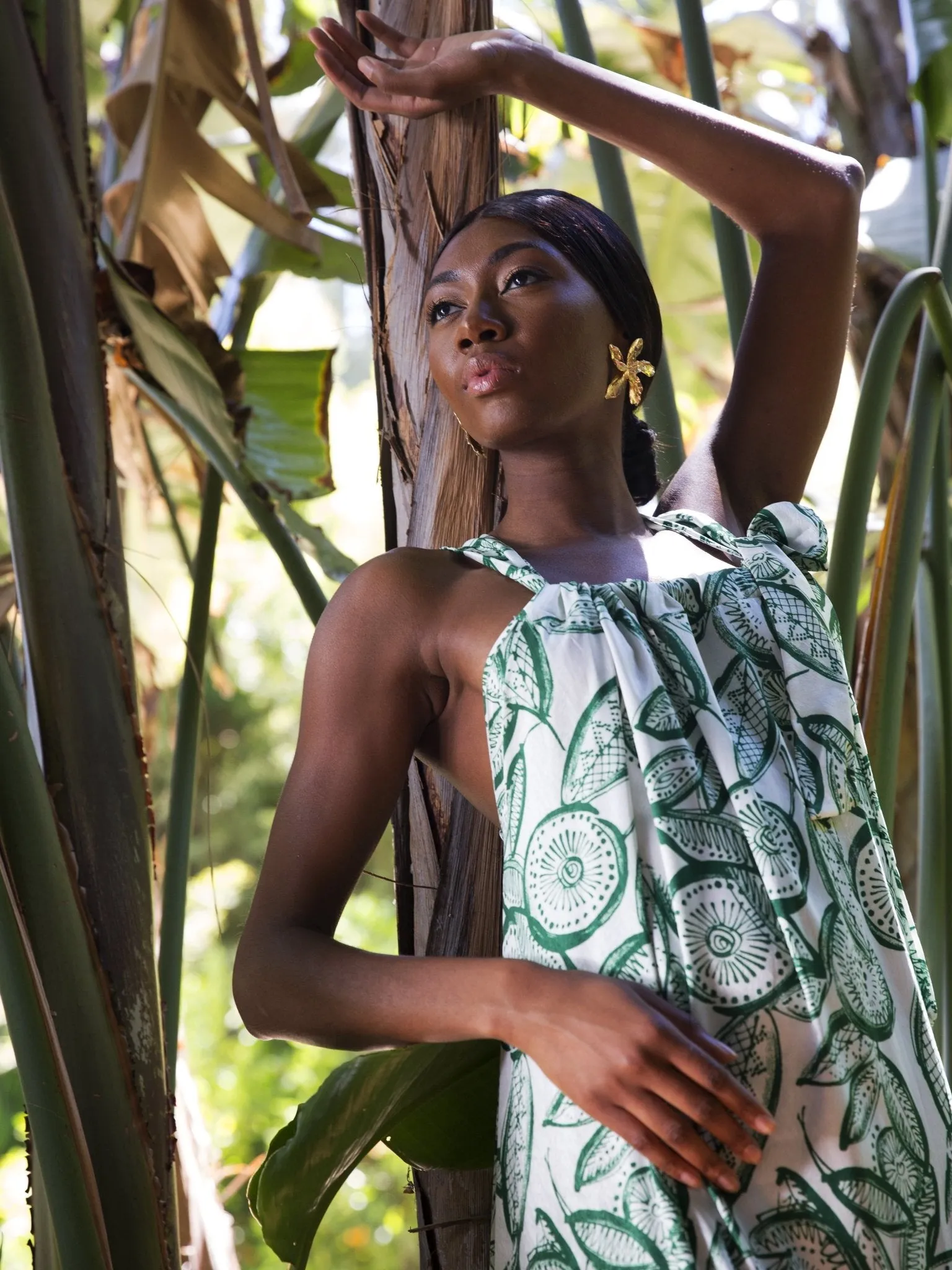 Gnoor Dress - Flora Green sold by Diarrablu product image thumbnail 2