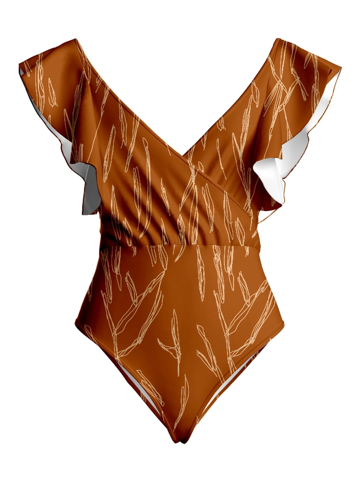 Nabu Swimsuit - Scribble Rust sold by Diarrablu product image thumbnail 2