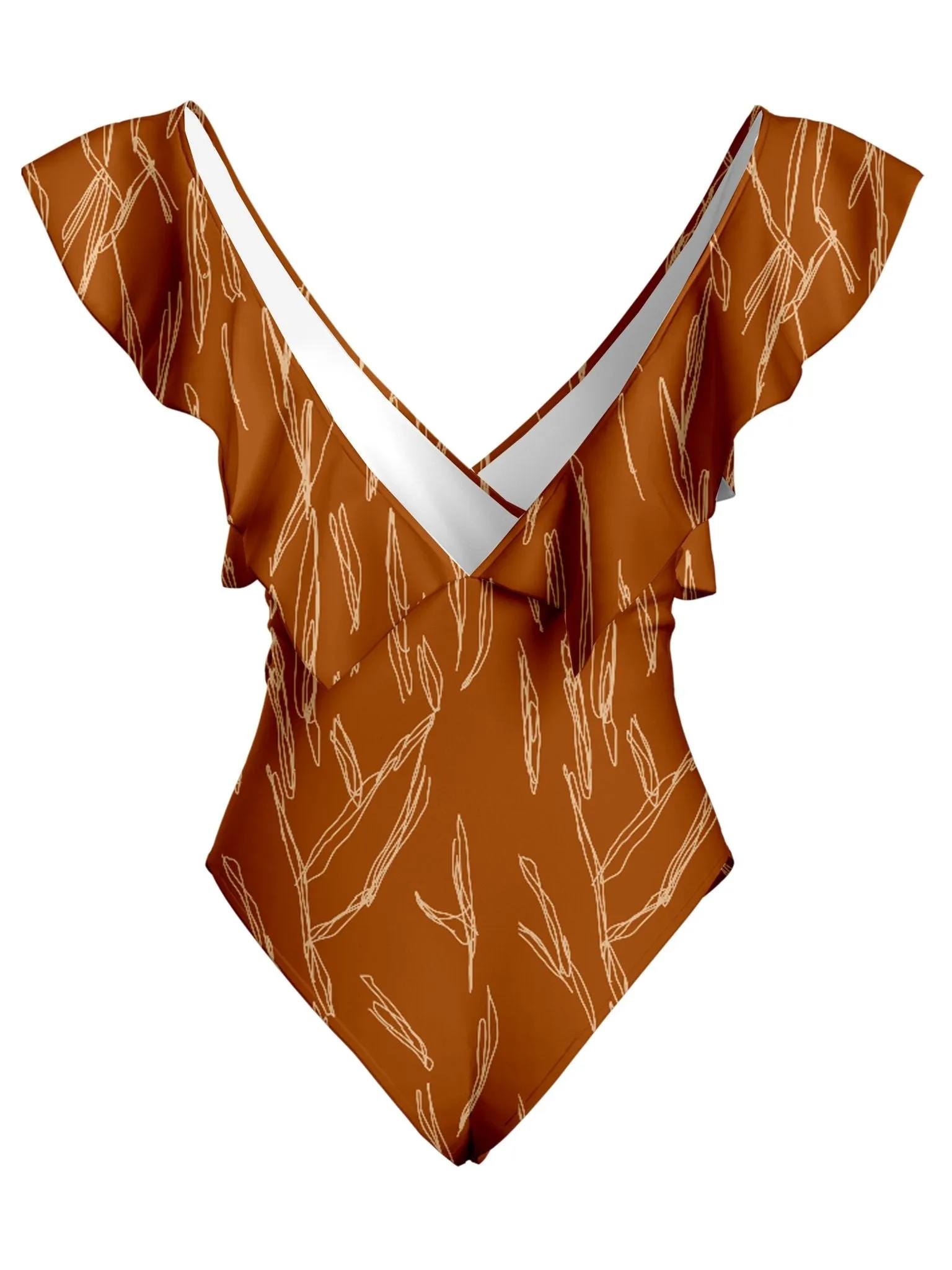 Nabu Swimsuit - Scribble Rust sold by Diarrablu product image thumbnail 3