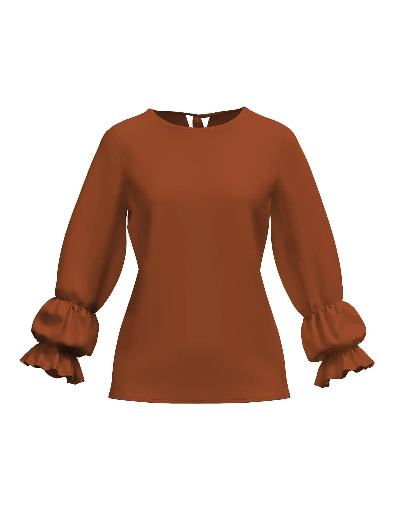 Sustainable Lena Top - Solid Rust sold by Diarrablu product image thumbnail 2