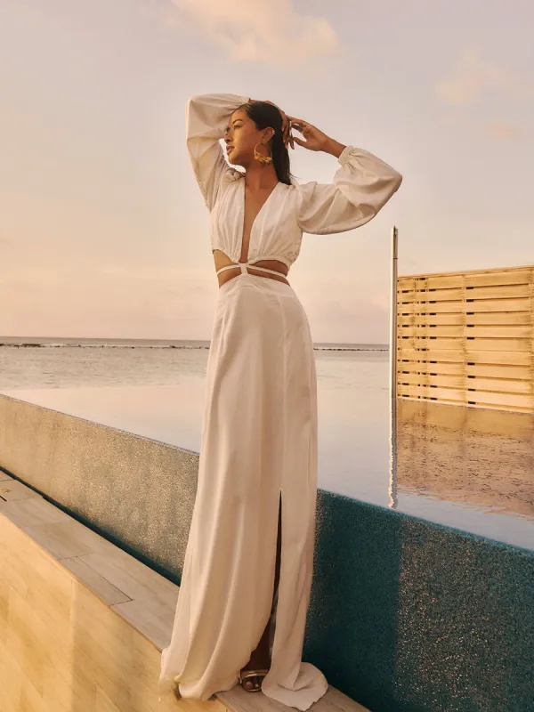 Sustainable Amal Dress - Solid Blanc sold by Diarrablu