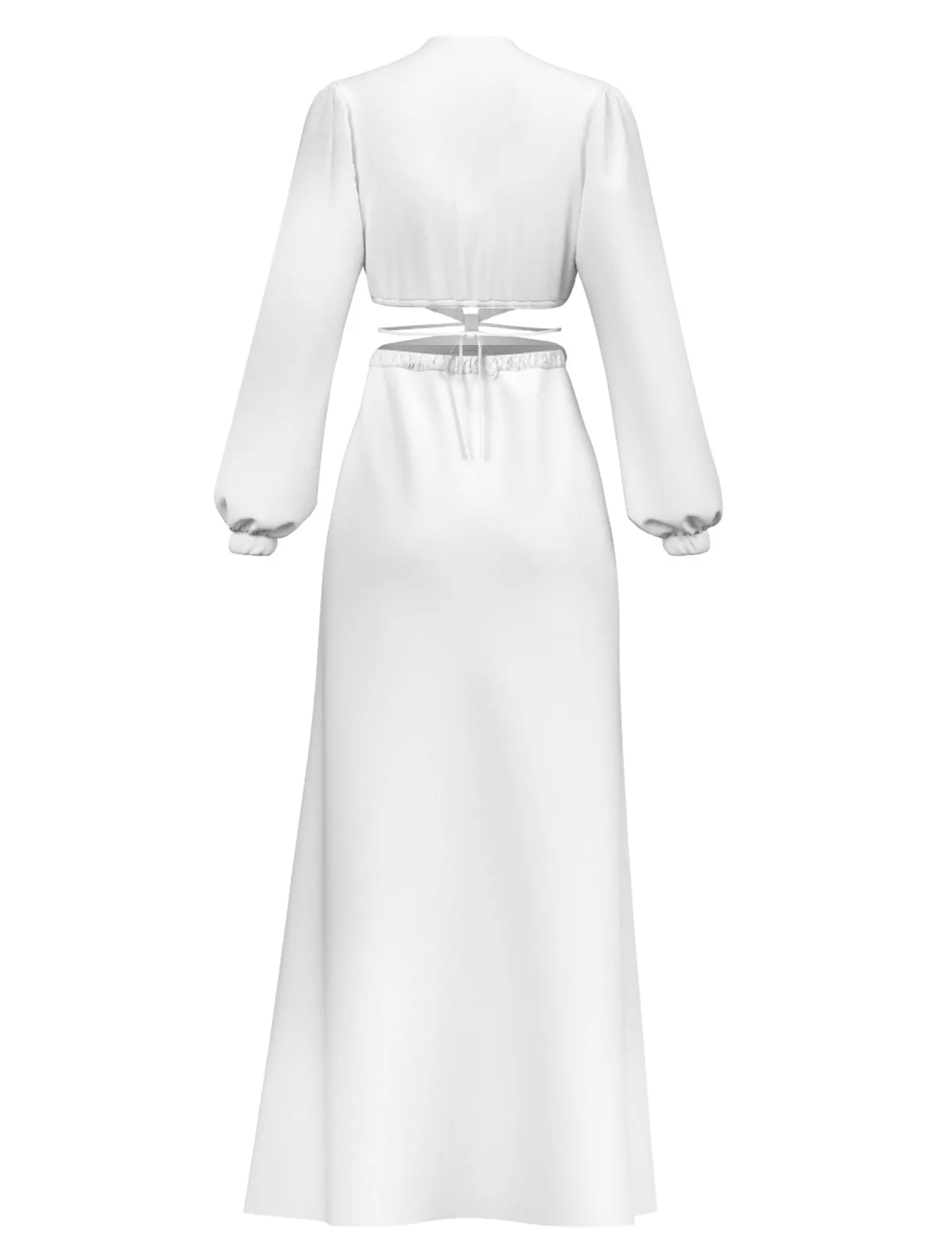 Sustainable Amal Dress - Solid Blanc sold by Diarrablu product image thumbnail 4