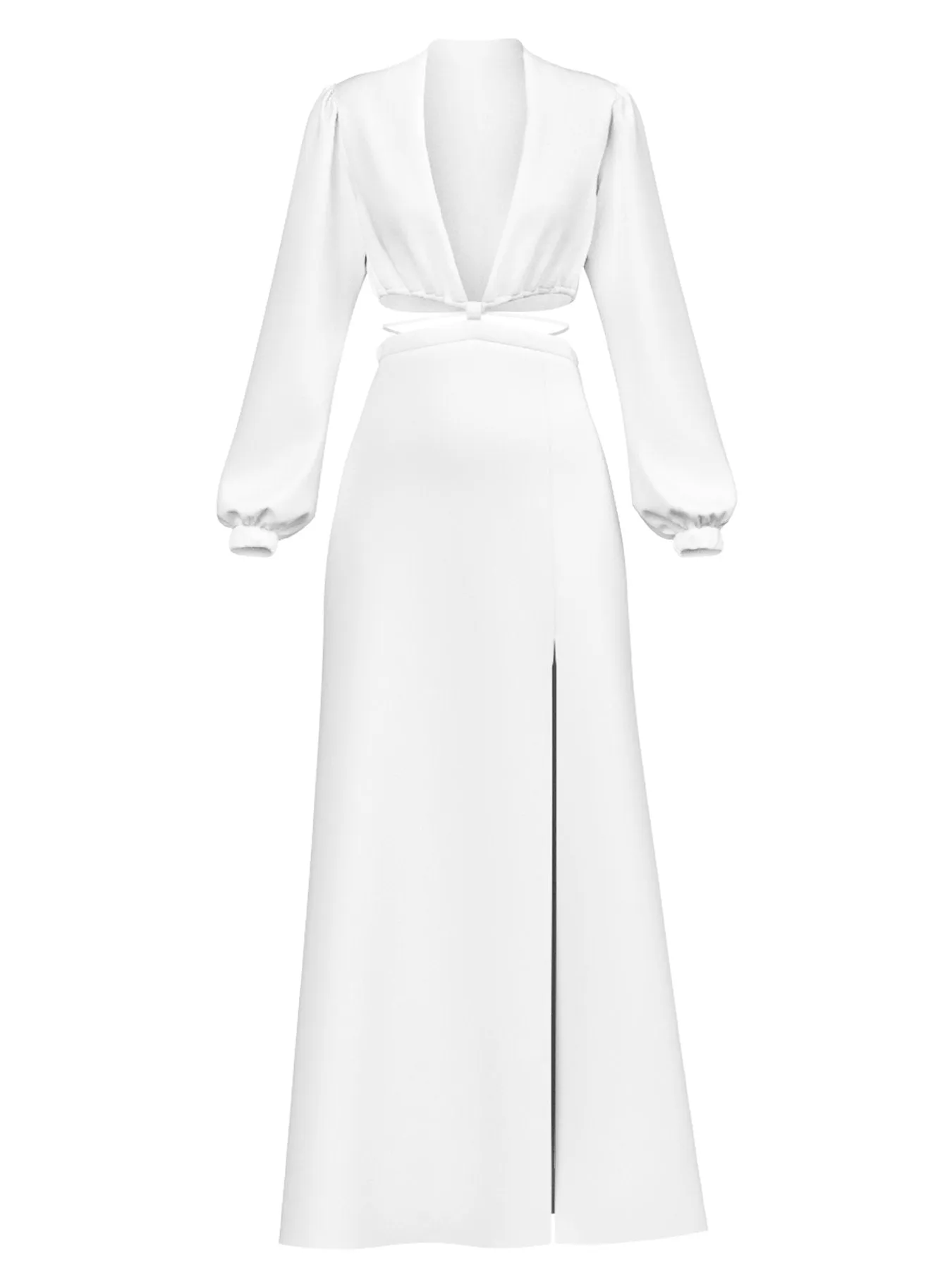 Sustainable Amal Dress - Solid Blanc sold by Diarrablu product image thumbnail 2