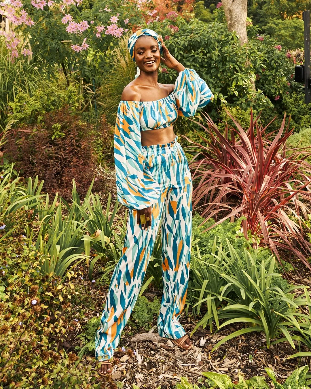 Leer Pants - Arbol Orange sold by Diarrablu