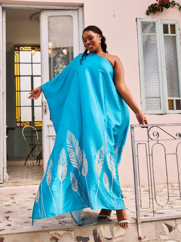 Satu Dress - Palms Blu sold by Diarrablu