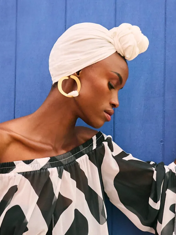 Moussor Headwrap - Dhaw Blanc sold by Diarrablu