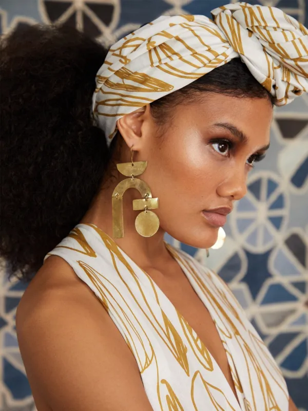 Moussor Headwrap - Fiore Gold sold by Diarrablu