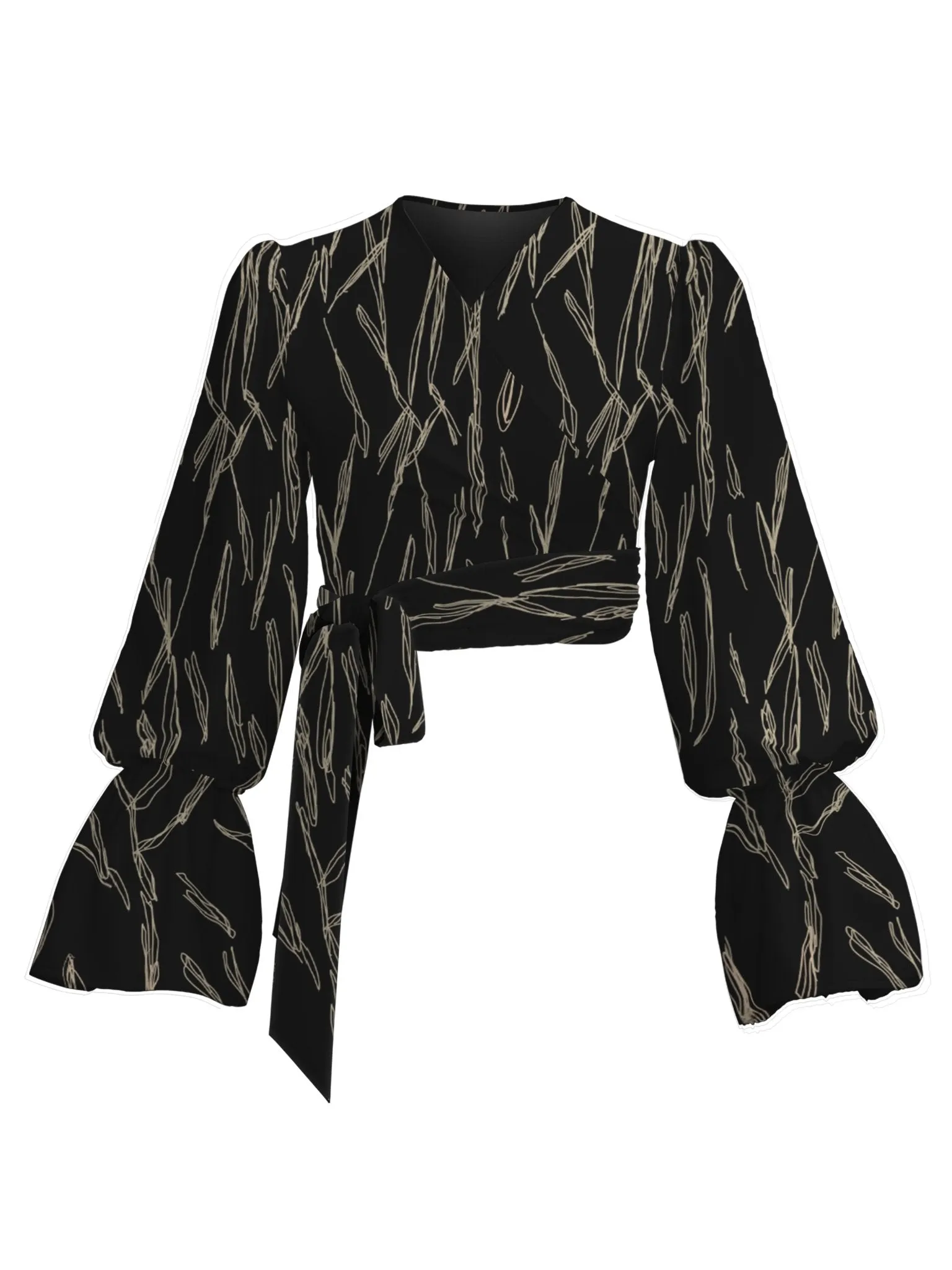 Aja Top - Scribble Noir sold by Diarrablu product image thumbnail 2