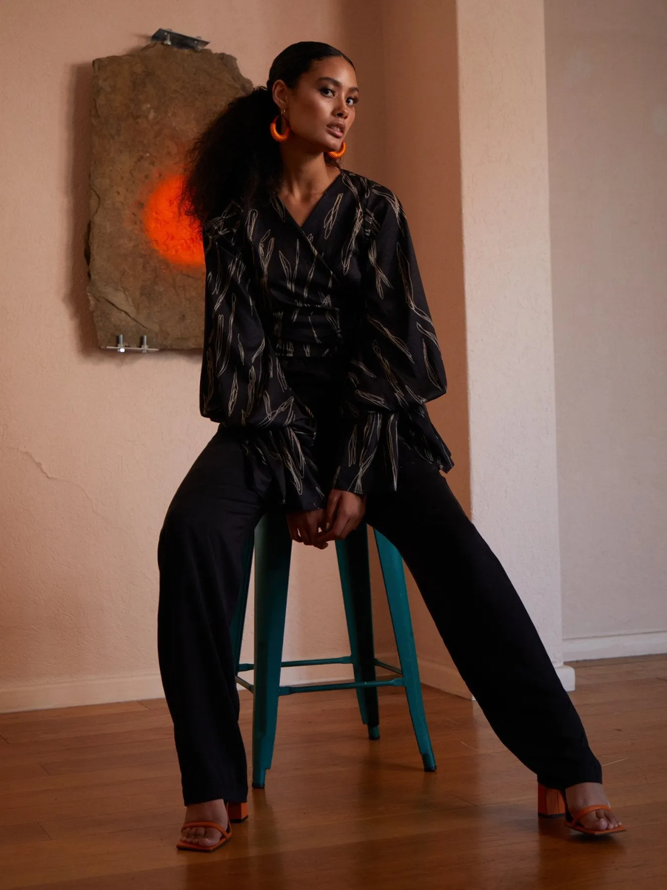 Aja Top - Scribble Noir sold by Diarrablu product image thumbnail 3