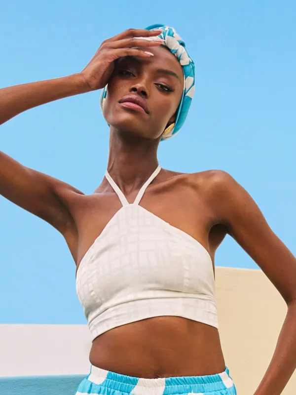 Moussor Headwrap - Swirl Blu sold by Diarrablu