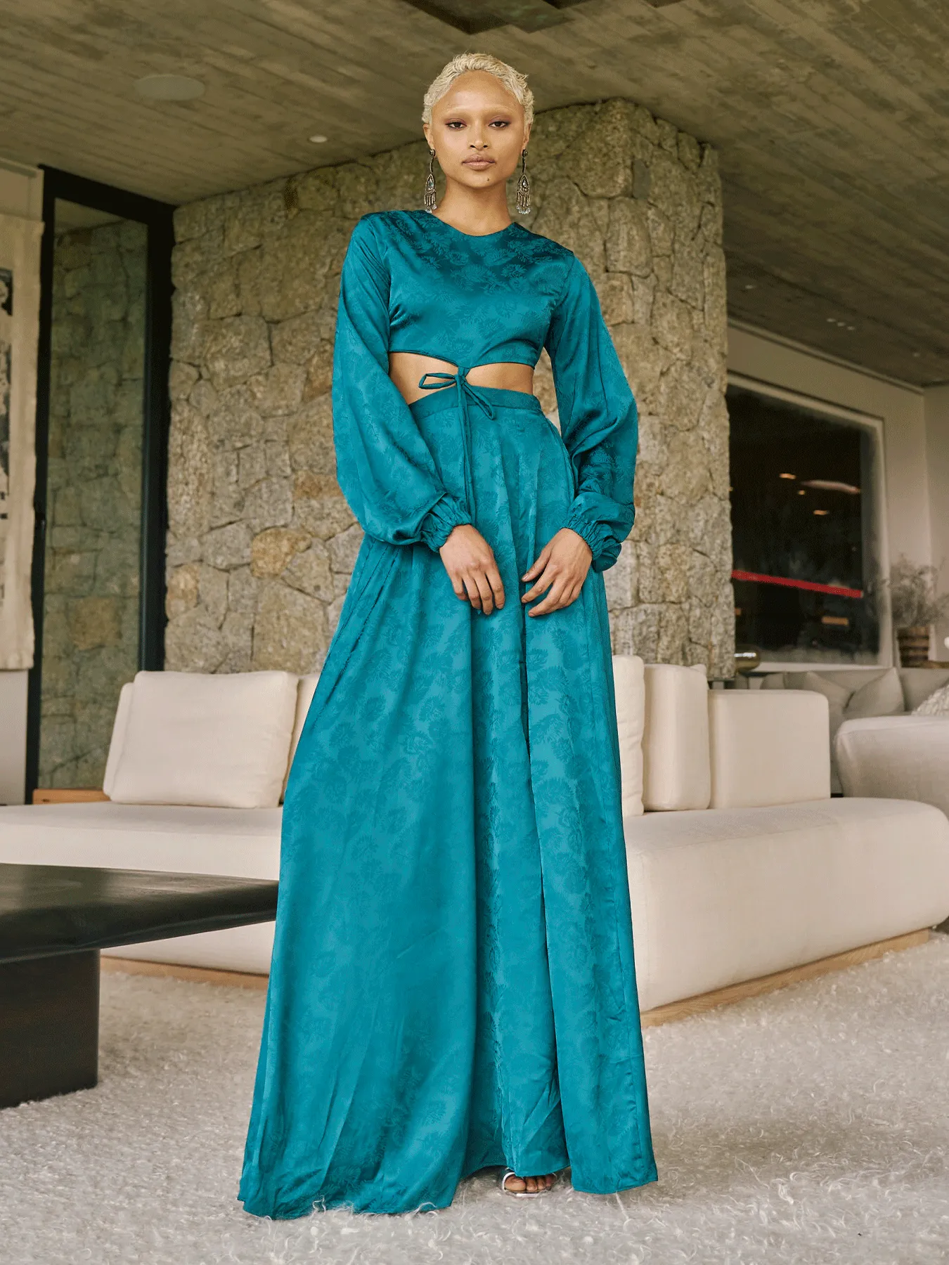 Rahma Dress - Zeen Teal sold by Diarrablu