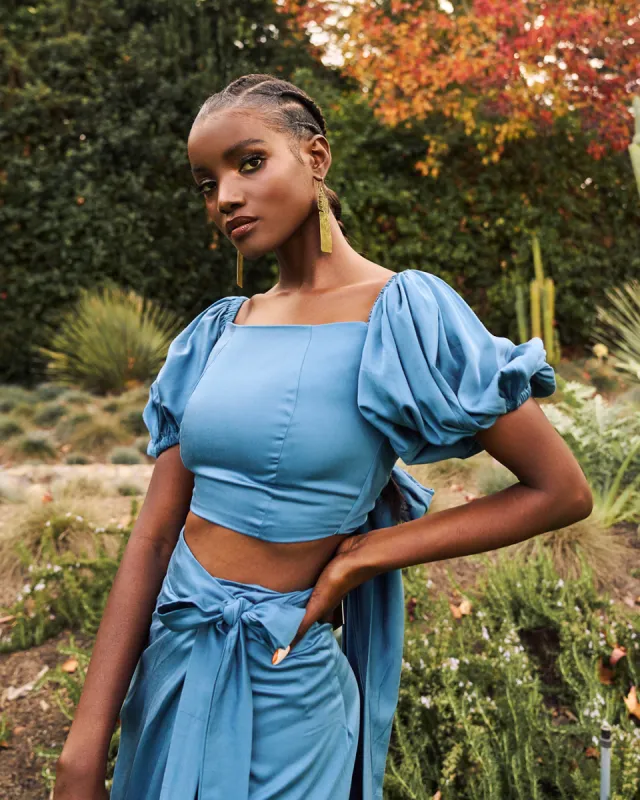 Sustainable Zany Top - Solid Teal sold by Diarrablu