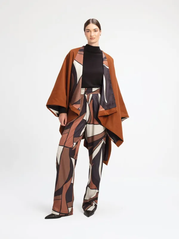 Amy Reversible Poncho - Chiado Rust sold by Diarrablu