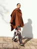 Wrap Cape - Solid Brown sold by Diarrablu