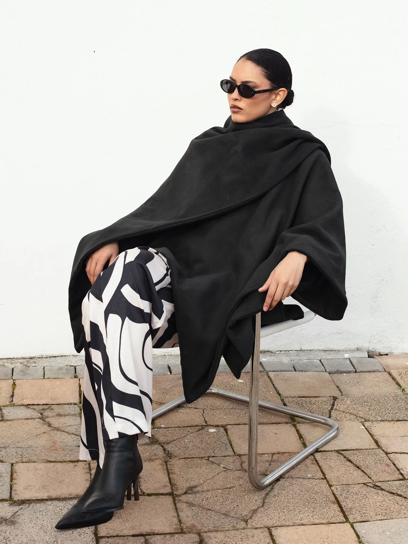 Wrap Cape - Solid Black sold by Diarrablu product image thumbnail 2