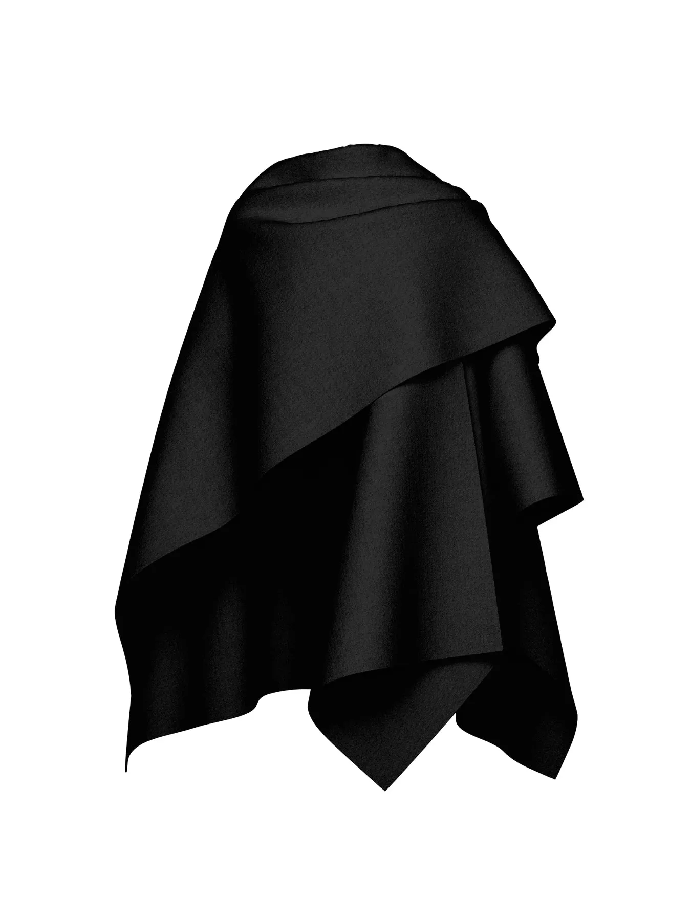 Wrap Cape - Solid Black sold by Diarrablu product image thumbnail 3