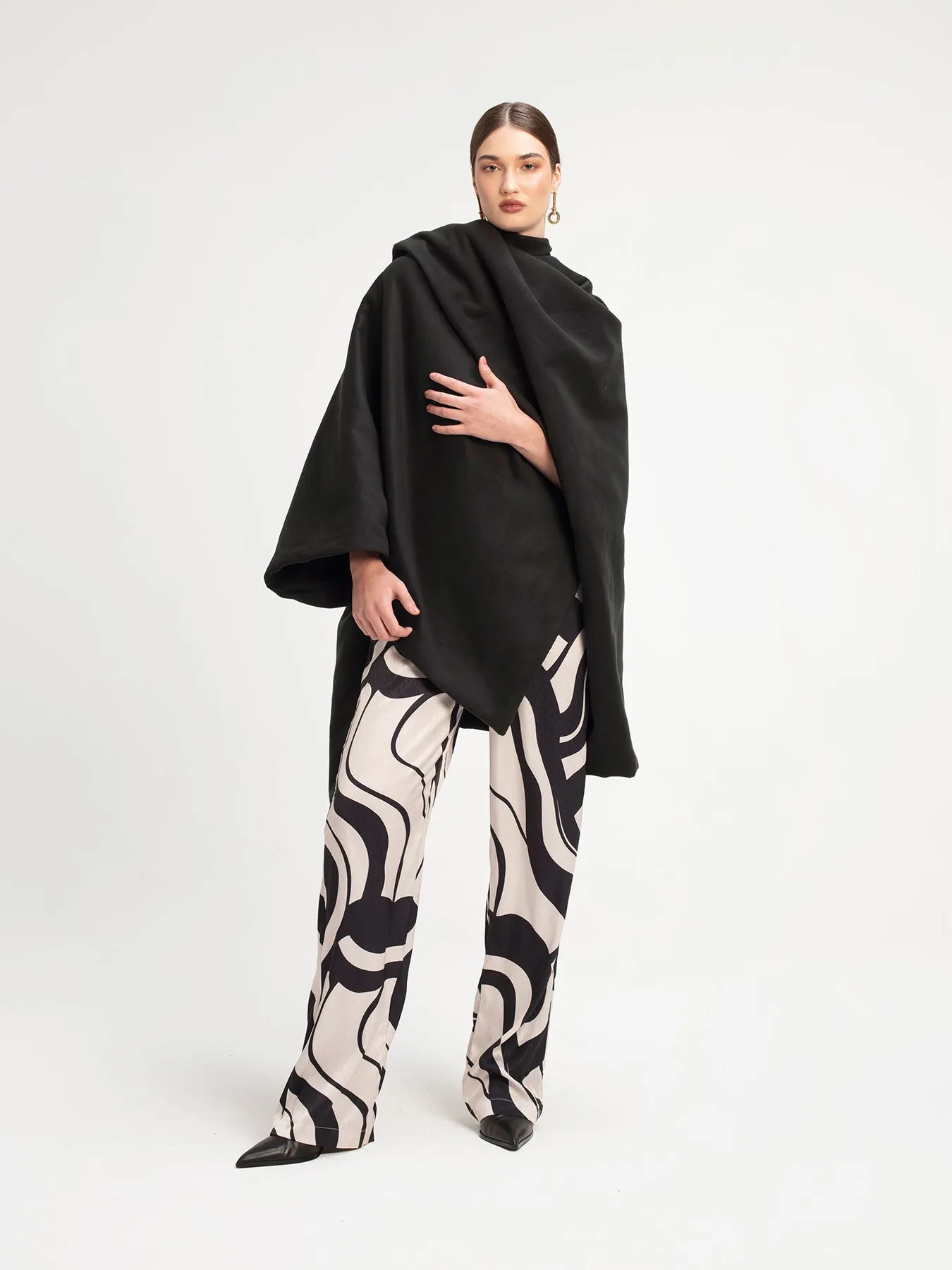 Wrap Cape - Solid Black sold by Diarrablu