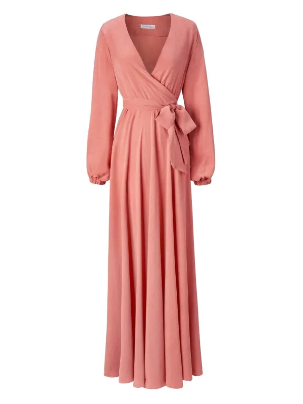 Sustainable Marieme Dress - Solid Salmon sold by Diarrablu