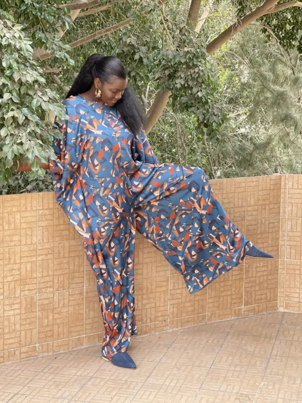 Alaise Jumpsuit - Walo Teal sold by Diarrablu