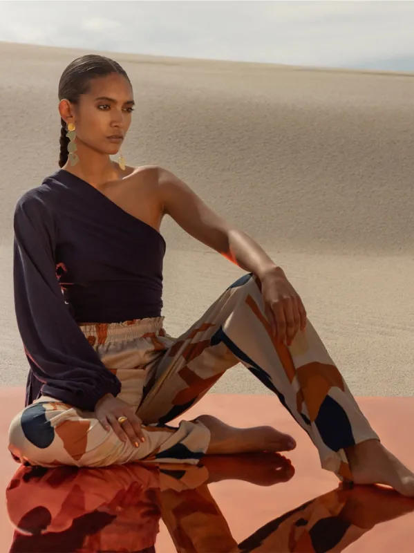 Sustainable Kari Top - Solid Navy sold by Diarrablu