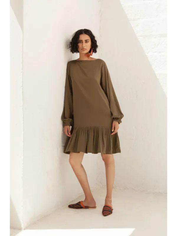 Kali Dress - Solid Olive sold by Diarrablu