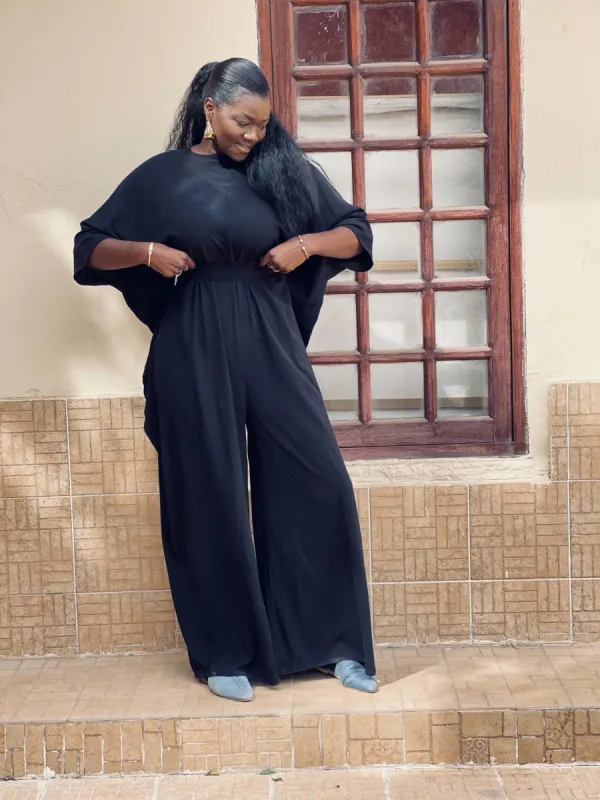 Sustainable Alaise Jumpsuit - Solid Noir sold by Diarrablu
