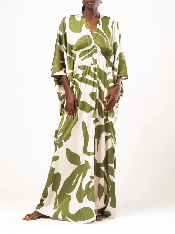 Naim Dress - Alia Olive sold by Diarrablu