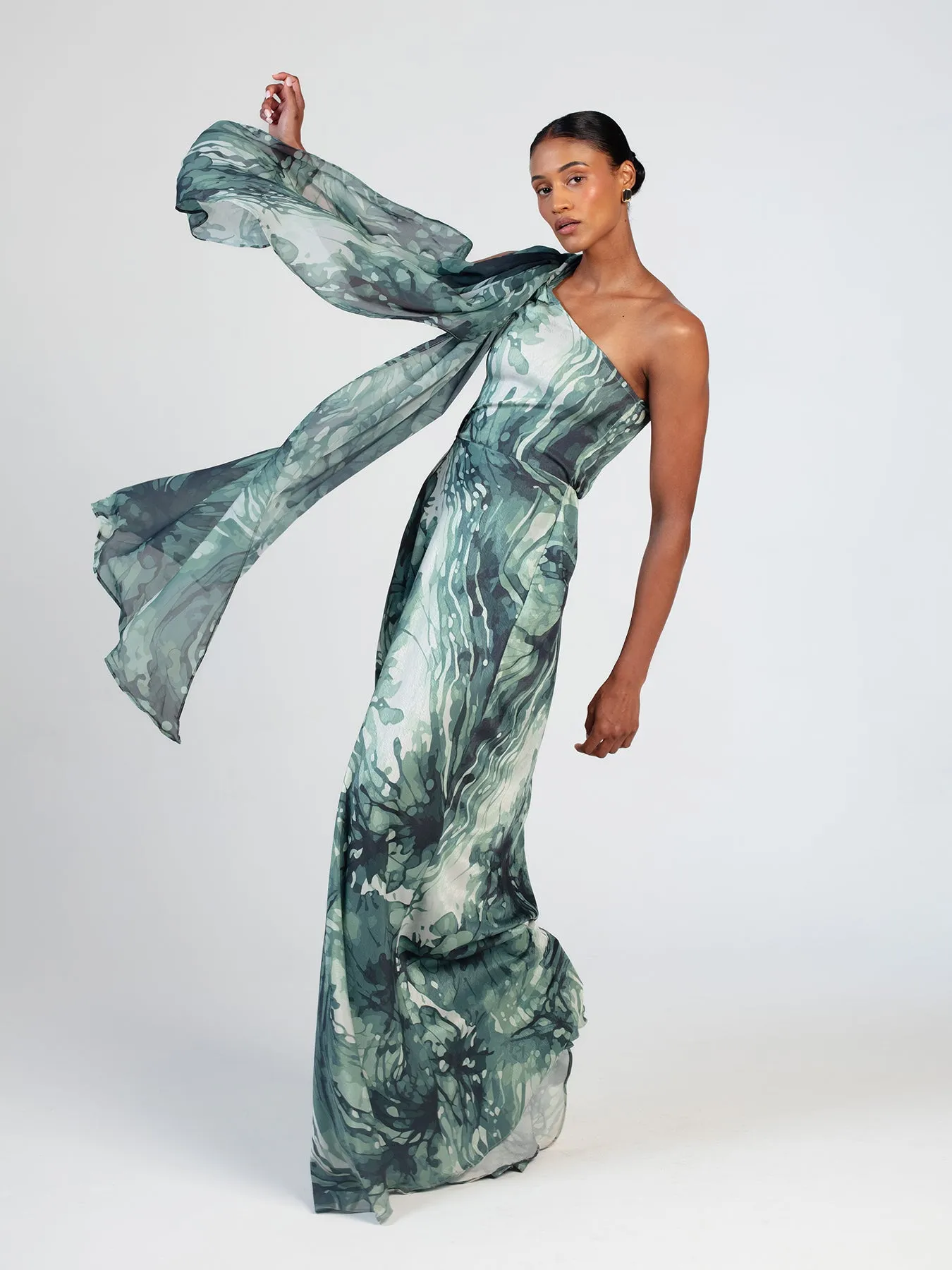 Eli Dress - Sena Vert sold by Diarrablu product image thumbnail 3