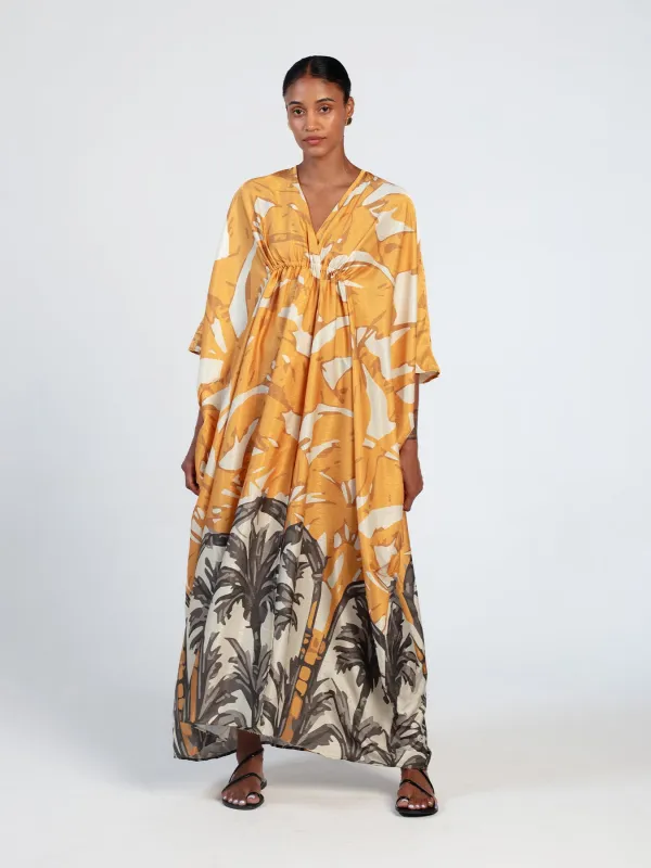 Naim Dress - Avena Mustard sold by Diarrablu