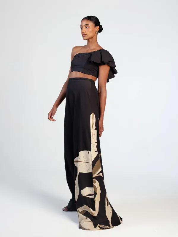 Printed Linen Dee Top - Sierra Noir made by Diarrablu