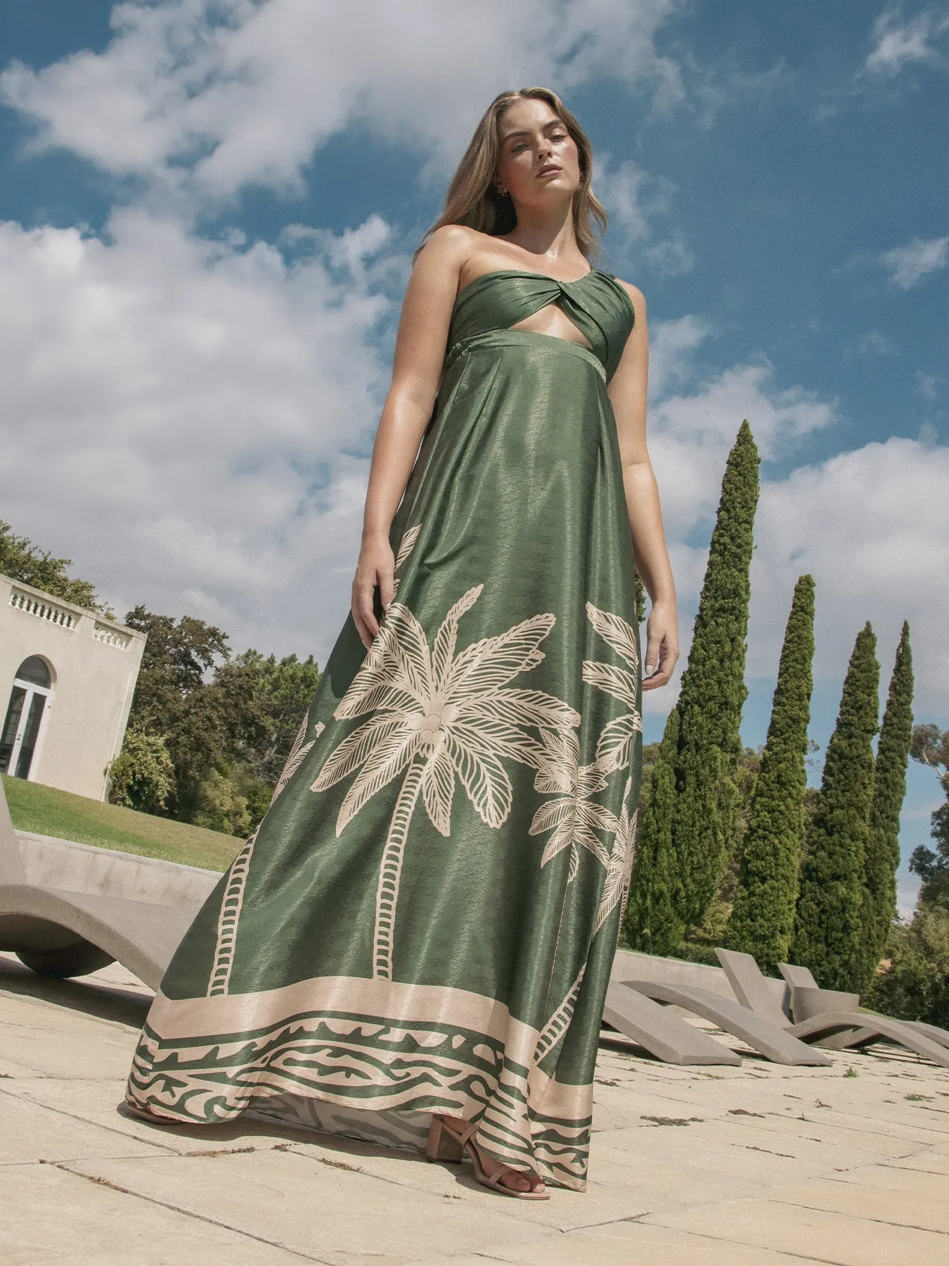 Dalia Dress - Coria Olive sold by Diarrablu