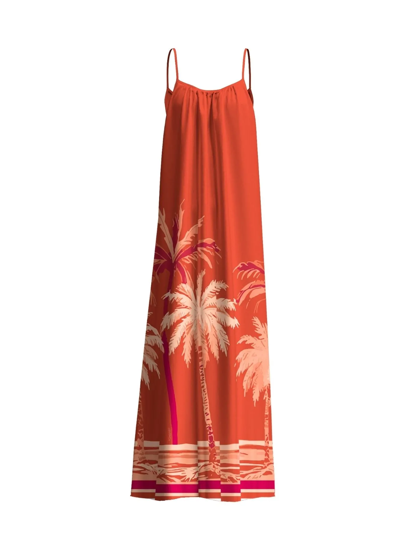 Printed Linen Sol Dress - Coco Terracota sold by Diarrablu product image thumbnail 2