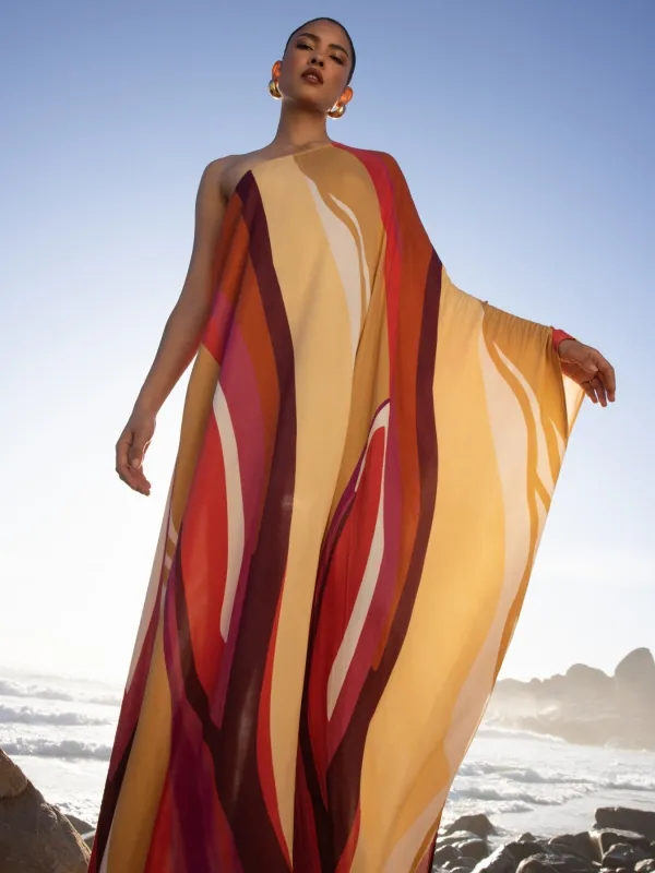 Satu FSC® Certified Viscose Dress – Ovia Orange sold by Diarrablu