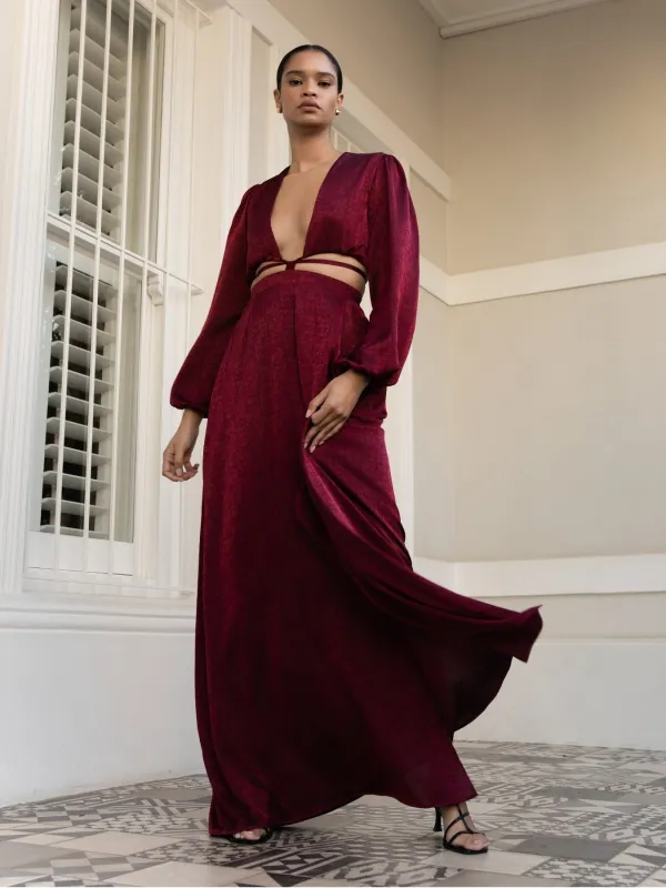 Amal Dress - Ayel Wine sold by Diarrablu