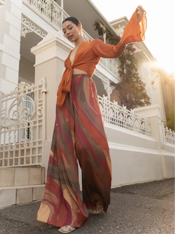 Hana Pants - Aura Rouge sold by Diarrablu