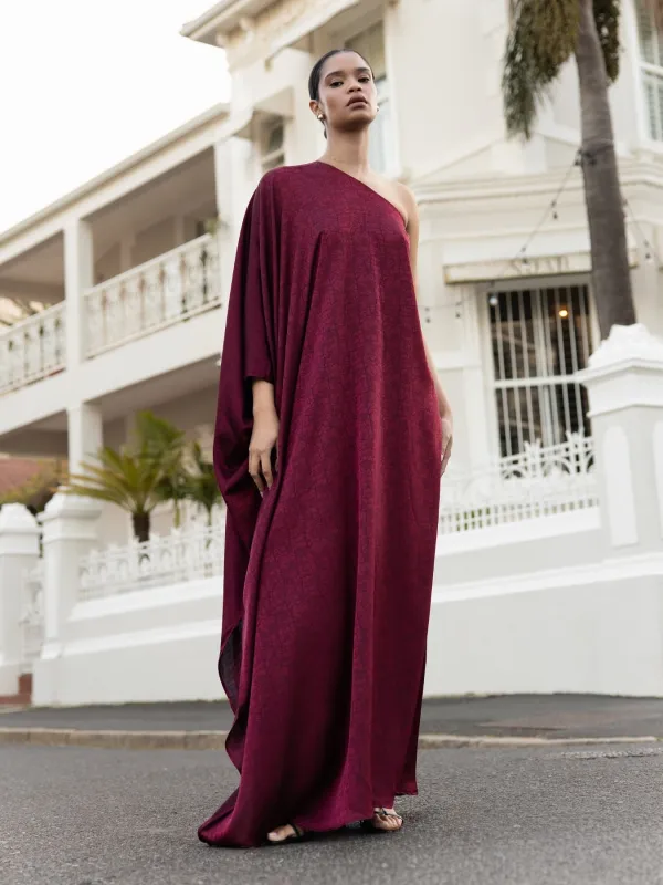 Satu Dress - Ayel Wine sold by Diarrablu