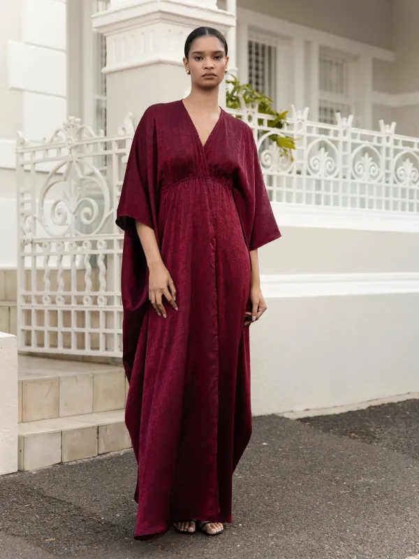 Naim Dress - Ayel Wine sold by Diarrablu