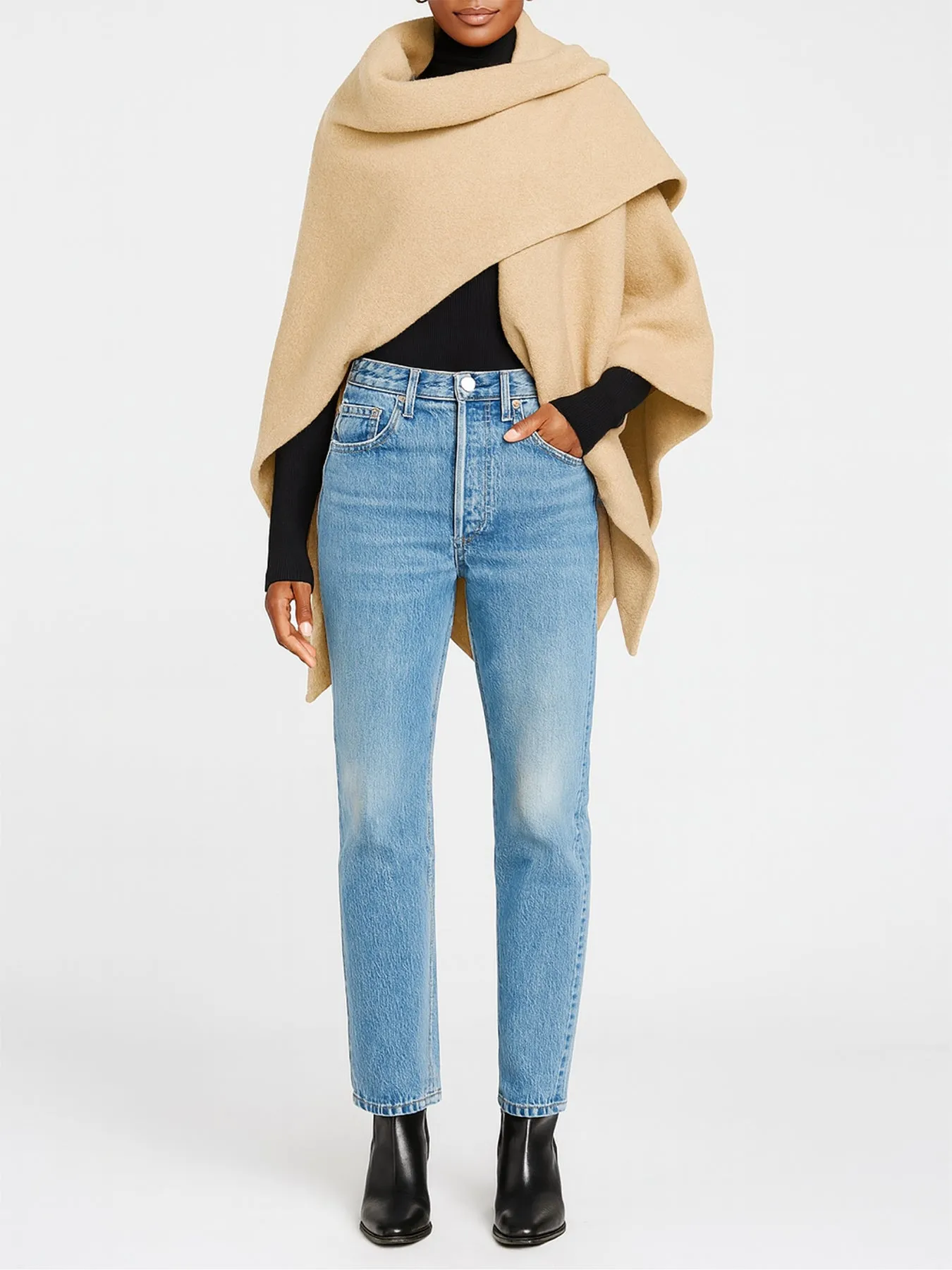 Wrap Cape - Solid Cream sold by Diarrablu