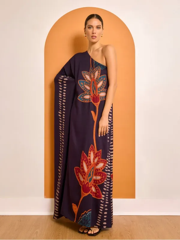 Handbeaded Satu Dress - Razu Navy sold by Diarrablu