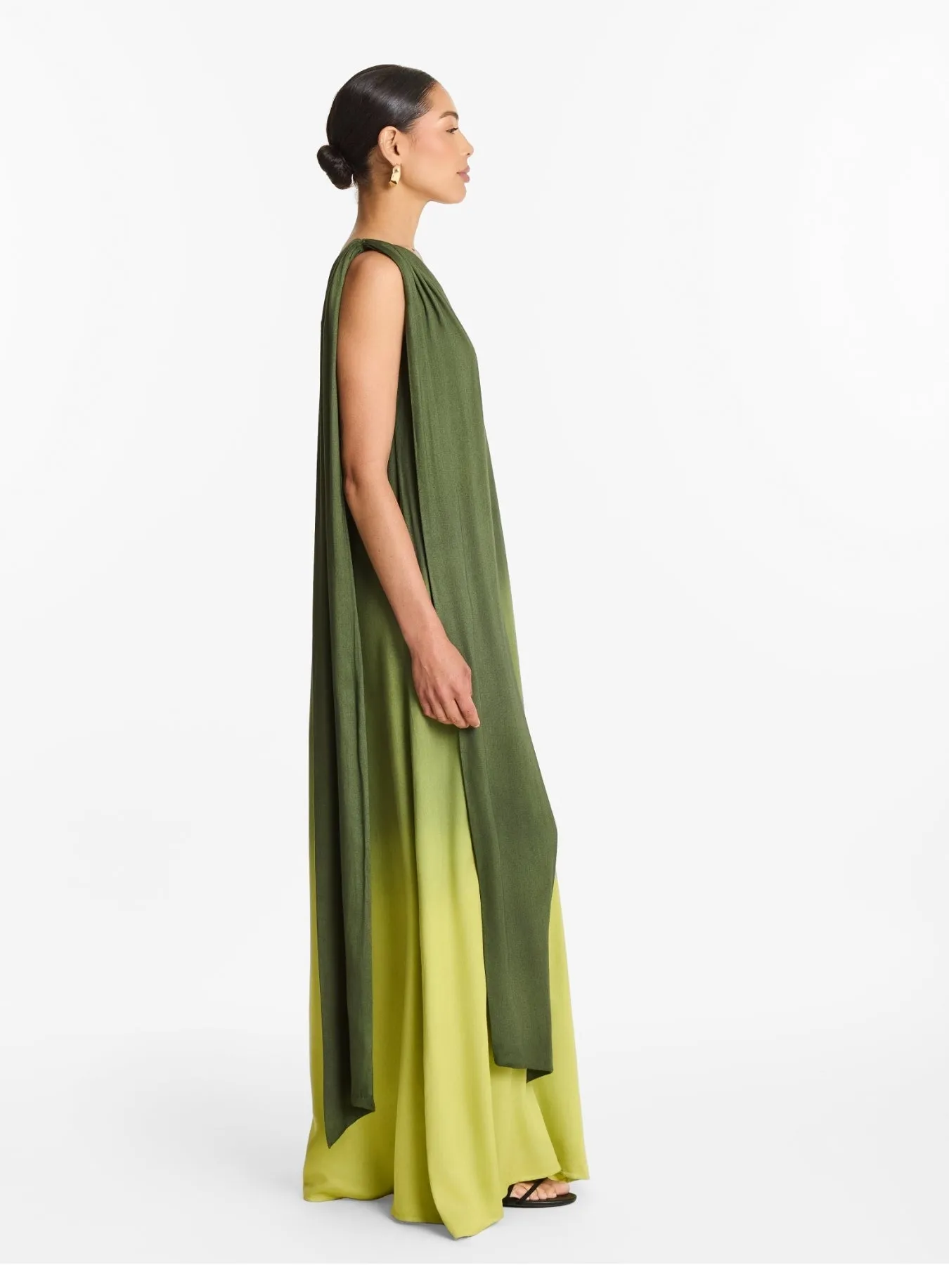 Raya FSC® Certified Viscose Dress - Ombra Olive sold by Diarrablu product image thumbnail 5