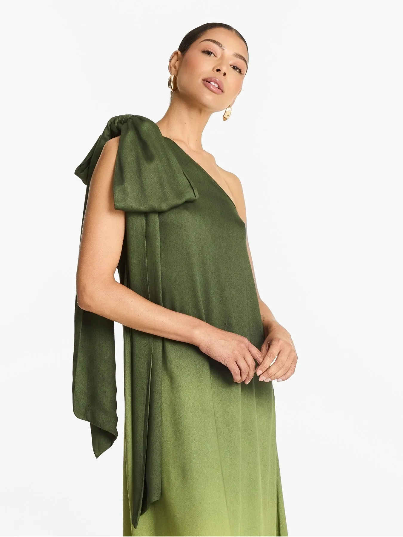 Raya FSC® Certified Viscose Dress - Ombra Olive sold by Diarrablu product image thumbnail 4