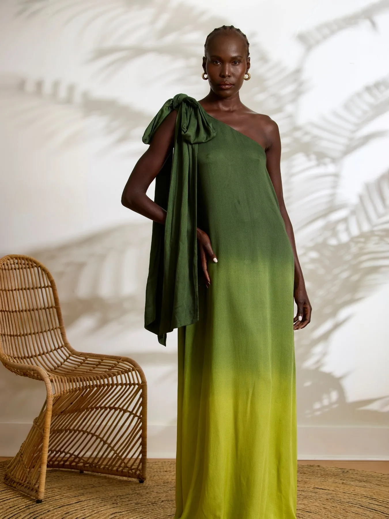 Raya FSC® Certified Viscose Dress - Ombra Olive sold by Diarrablu