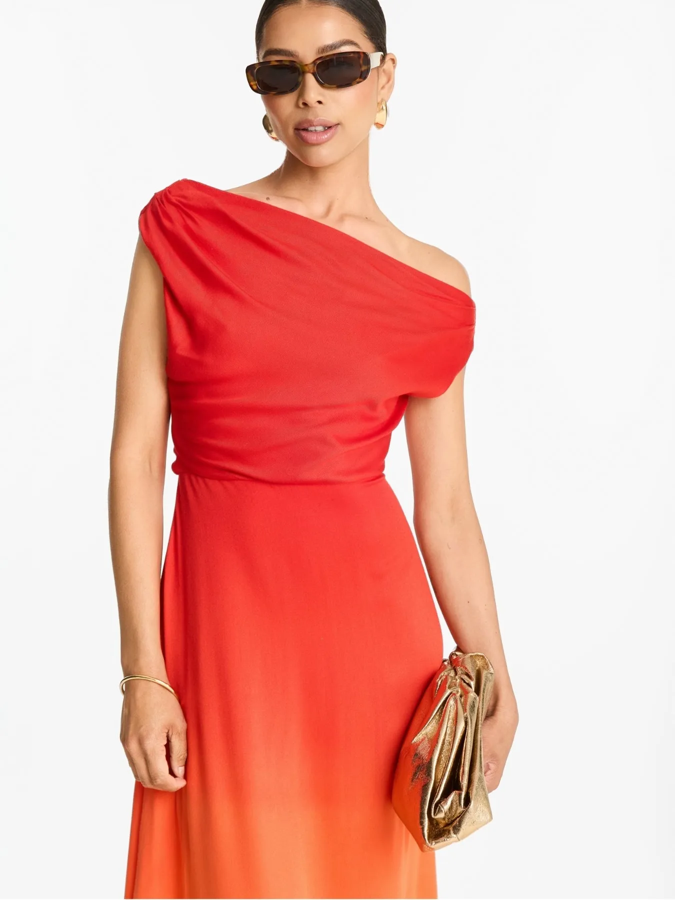 Alba FSC® Certified Viscose Dress - Ombra Sherbet sold by Diarrablu product image thumbnail 4