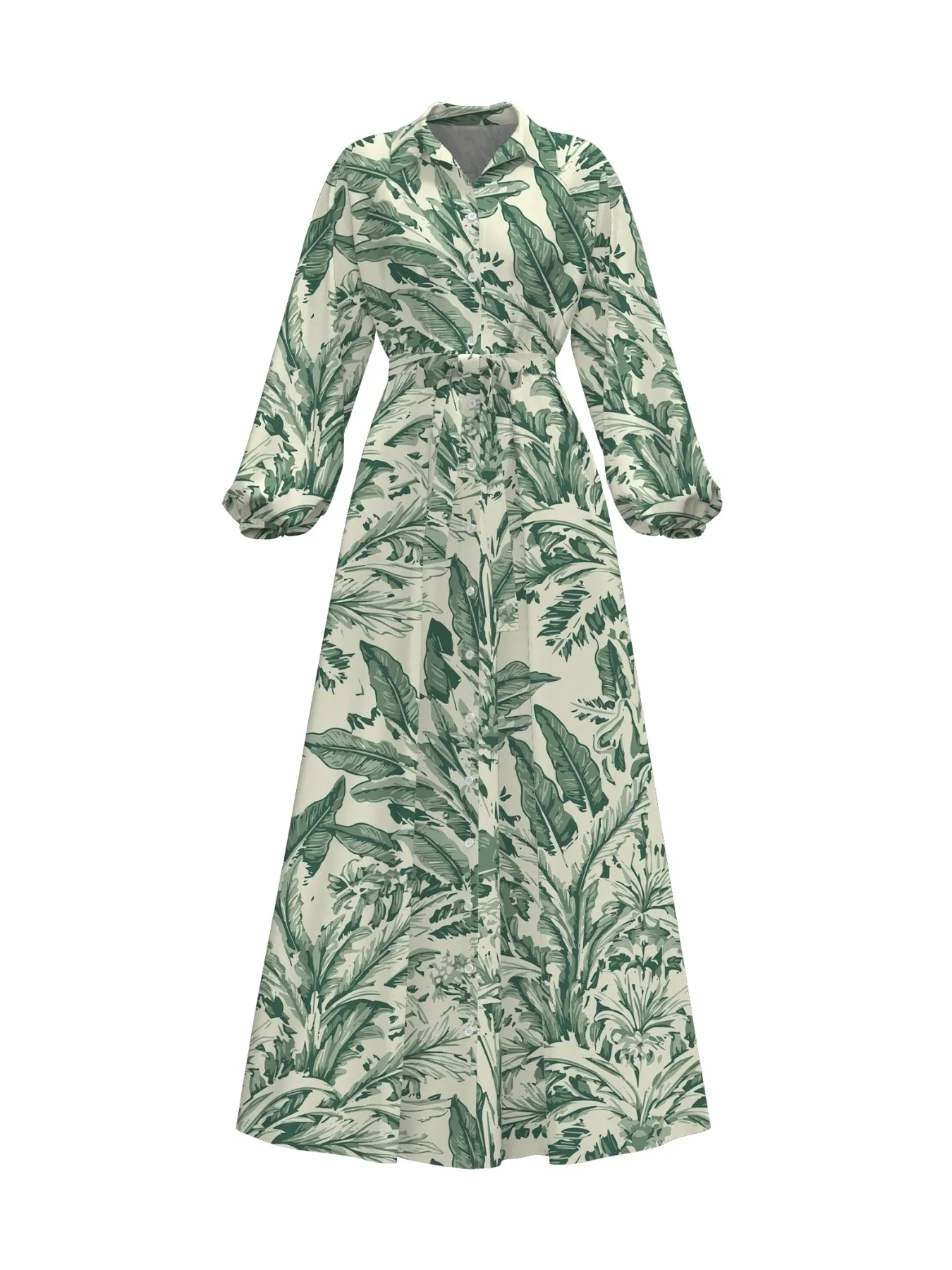 Printed Cotton Poplin Naja Midi Dress - Toile Olive sold by Diarrablu product image thumbnail 2