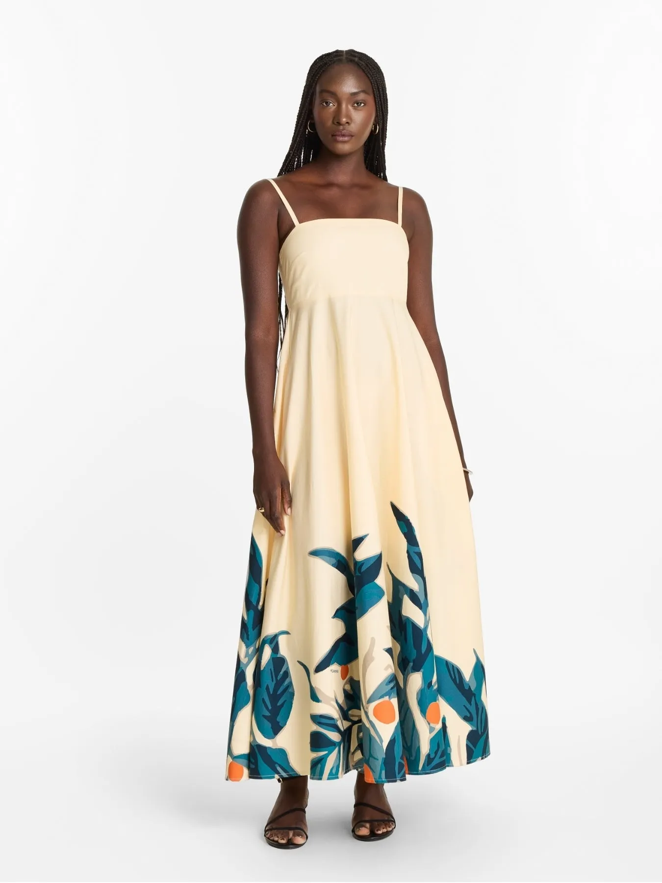 Printed Cotton Poplin Oria Dress - Zest Navy sold by Diarrablu product image thumbnail 3