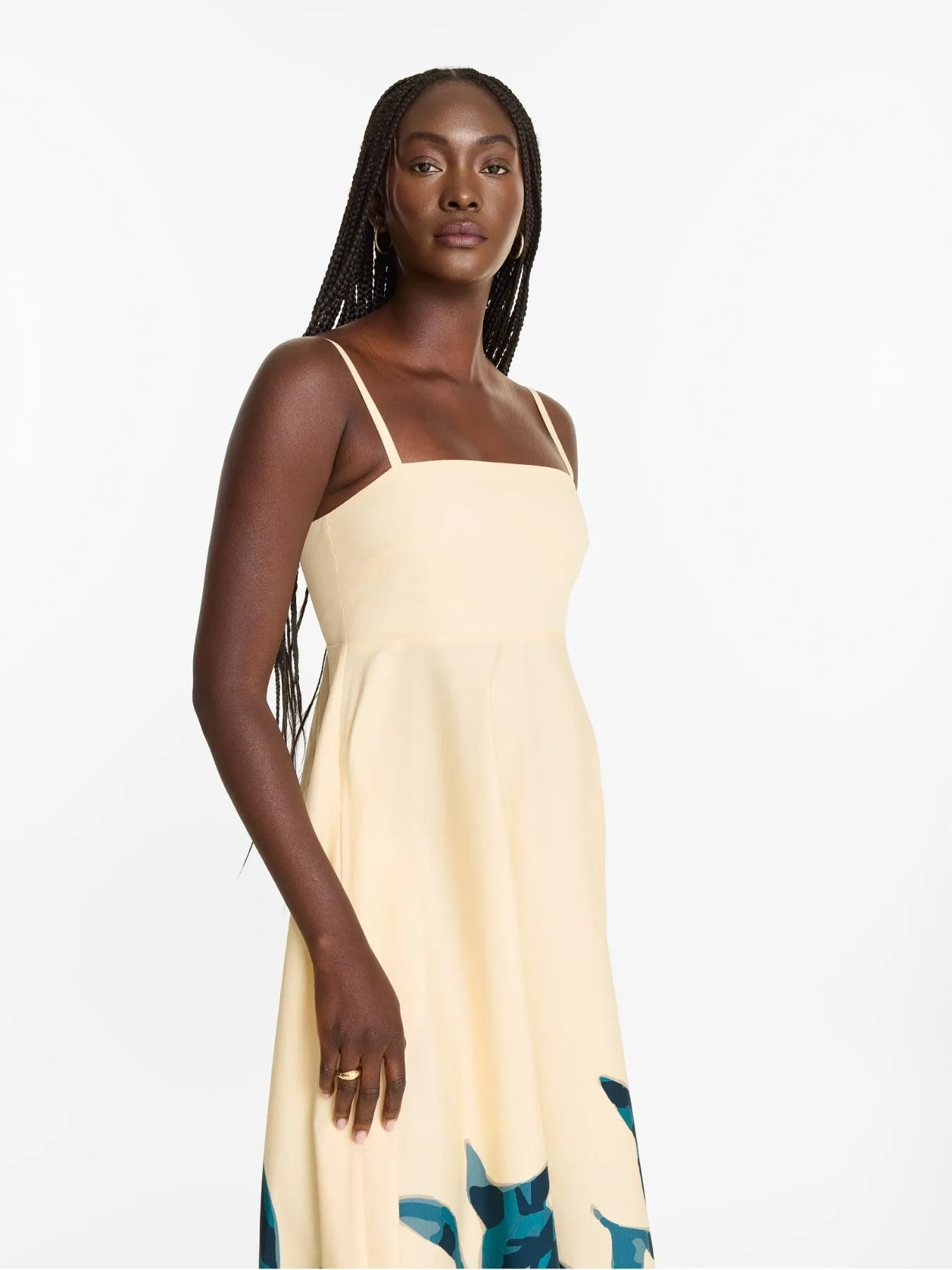 Printed Cotton Poplin Oria Dress - Zest Navy sold by Diarrablu product image thumbnail 4