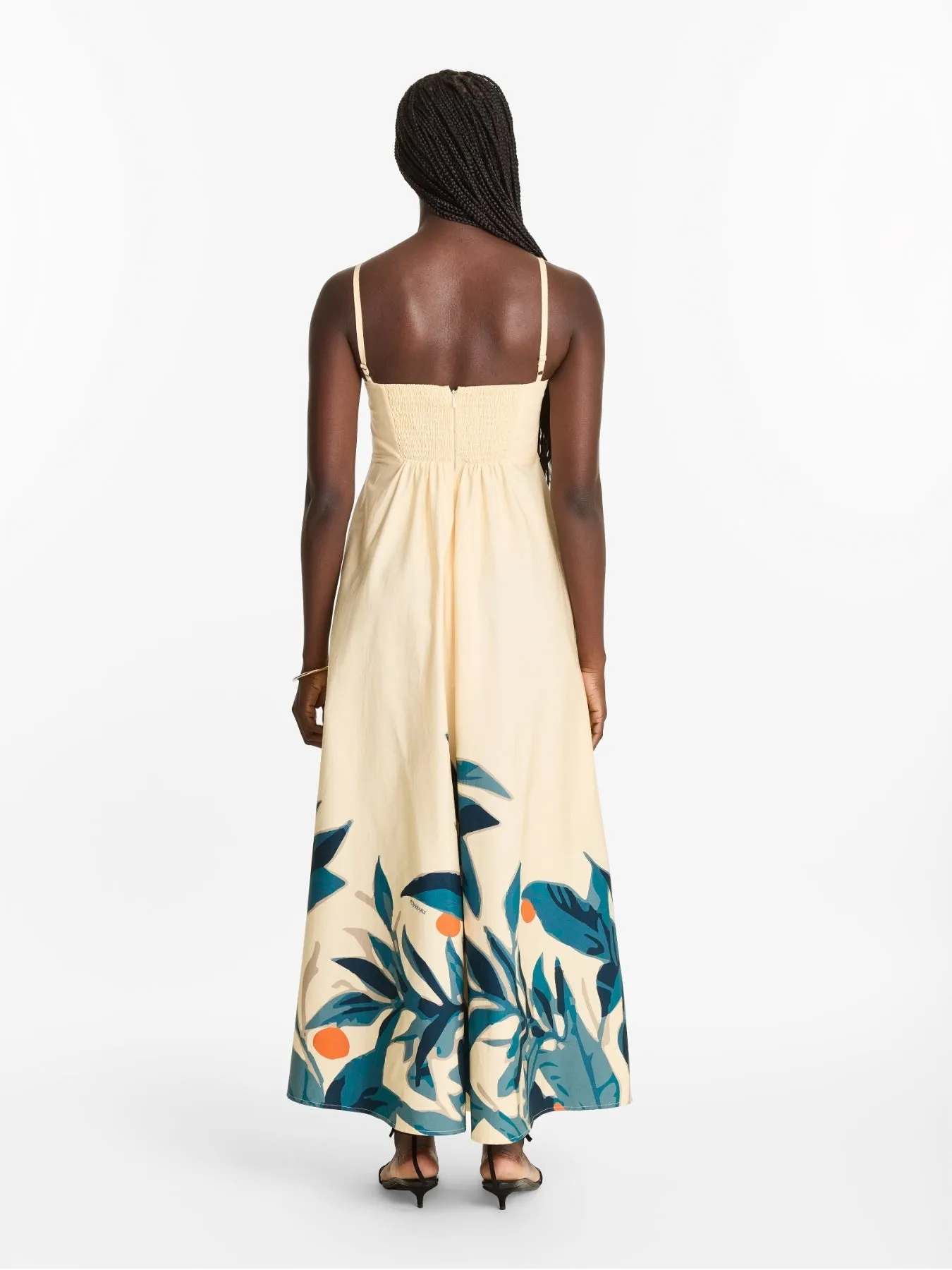 Printed Cotton Poplin Oria Dress - Zest Navy sold by Diarrablu product image thumbnail 5